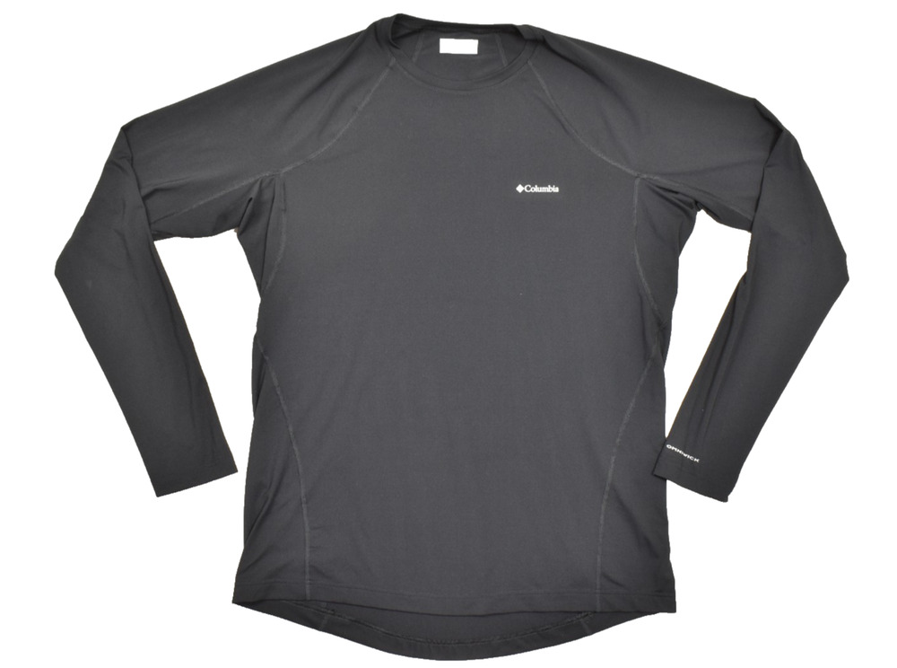 Columbia Omni-Wick Long Sleeve Crew Neck Shirt Black Men's XXL/2TG Hiking Runnin